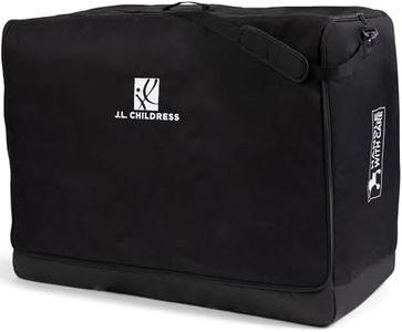 J.L. Childress Universal Stroller Travel Bag for Airplane - Fits Most Baby Strollers, Flying Essentials, Airport Accessories for Gate or Luggage Check, ID Card, AirTag Compatible - Large, Padded