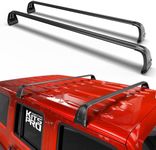 KitsPro 260lb Roof Rack Cross Bars for Jeep Wrangler 2007-2023 and Gladiator 2019-2023 (ONLY FIT Hard Roof Top), Matte Black Heavy Duty Aluminum Cargo Crossbar (2007-2023 Wrangler)