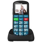 USHINING 4G LTE Unlocked Senior Cell Phone Big Button Type-C Charger Seniors Feature Phone SOS Calling Basic Phone for Elderly Unlocked Feature Cell Phone with Charging Dock (Blue)