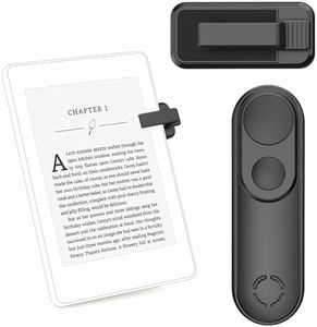 Inncarvs RF Remote Control Page Turner for Kindle Reading Accessories, Camera Remote Shutter Selfie Controller, for iPad iPhone Android Tablets E-Book Reading Noels, Black