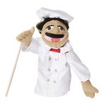 Melissa & Doug Chef Puppet (Al Dente) with Detachable Wooden Rod | Pretend Play Chef Puppet Chef Pepe