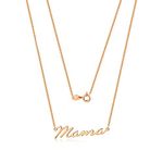 925 Sterling Silver Mama Necklace Gifts for Mom, 14K Gold Plated Tiny Cute Mama Necklace Mom Necklace Mom Gifts from Daughter Foster Mother Stepmother New Mom Gifts for Mom Dainty Daily Mom Jewelry,