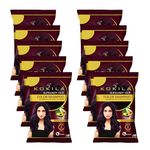Kokila Unisex Hair Color Shampoo Enriched With Almond Oil in Just 5 Minute, Long-Lasting Instant Hair Color Burgundy Pack of 10 (15ML Each)