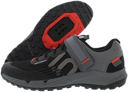 adidas Five Ten Trailcross Clip-in Mountain Bike Shoes Men's, Core Black/Grey Three/Red, 6.5 UK