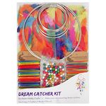 Asian Hobby Crafts Dream Catcher Making Kit, Make 3 Colorful Theme Dream Catchers, Activity Kit for Girls, Gift for Girls and Women, Wall Hanging & Home Decor Making Kit, Medium