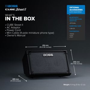 BOSS CUBE Street II Portable Guitar Amp – Battery Powered