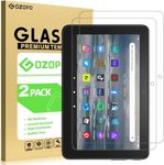 [2-Pack] GOZOPO Screen Protector for Amazon Fire 7/Fire 7 Kids Edition (9th/7th Gen, 2019 and 2017 Release) [Scratch Resistant ] Fire HD 7 Tempered Glass Film [2.5D Edge]