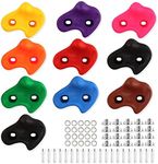 Rock Climbing Holds, 10pcs Climbing Holds for Kids, Textured Climbing Holds, Rock Climbing Plastic Multicolor Equipment, Can be Fixed on the Wall, Tree House, Rock Climbing Kit Includes 10 Screws