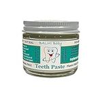 BALM Baby Teeth Paste All Natural Fluoride Free Kids Toothpaste with Xylitol GLASS Jar Made in USA (Fresh Mint) 2 fl oz