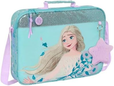 Frozen II Hello Spring - Extracurricular Purse, Briefcase, Shoulder Bag, Comfortable and Versatile, Quality and Resilience, 38 x 6 x 28 cm, Light Blue, Estándar, Casual, lightblue, Estándar, Casual