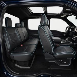 Oegive F150 seat Covers 2021-2026,Protectors Wear-Resistant Leather Waterproof Odorless,Custom Super Crew Cab/Regular Cab(XL XLT),matche Original car Style,Preserves Seat Airbags,(NOT for Jump Seat)