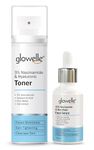 Glowelle 3% Niacinamide & Hylauronic Face Toner With Rice Water, Fades Blemishes, 110ml & 10% Niacinamide & Rice Water Face Serum for Glowing Skin, Reduces Fine Lines & Wrinkles, 30ml