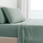 Cariloha Classic Bamboo Sheets 4 Piece Bed Sheet Set - Softest Bed Sheets and Pillowcases - 100% Viscose from Bamboo (Queen, Tahitian Breeze)