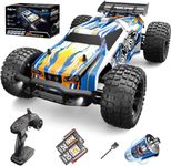 DEERC Remote Control Car 1:10 Scale RC Cars 48+ KM/H High Speed 40+Min Play, 4WD All Terrains Off Road Radio RC for Adults and Kids Hobby RC Truck Vehicle, 2 Battery Crawler Toy Gift for Boys