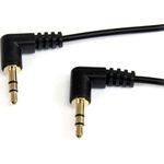 StarTech.com 6 ft. (1.8 m) Right Angle 3.5 mm Audio Cable - 3.5mm Slim Audio Cable - Right Angle - Male/Male - Aux Cable (MU6MMS2RA)