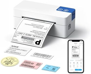 ETIKEZ Bluetooth Thermal Shipping Label Printer, 4x6 Portable Thermal Printer, Compatible with iPhone, Android, Windows and Mac, Works with USPS, UPS, Amazon, Shopify, Etsy (White)