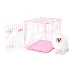 Carlson Pet Products Compact and Secure Deluxe Pink Metal Dog Crate