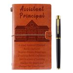 Assistant Principal Gifts for Women Men, Assistant Principal Appreciation Gifts, Leather Journal Notebook, Teacher's Day Gifts Back to School Retirements Gift Thank You Gifts for Assistant Principal