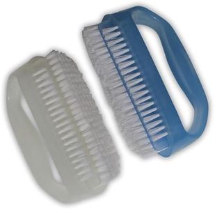 Coralpearl Nail Brushes X 2 for Cleaning Hand Finger Foot Toe with Cuticle Remover, Small Scrubber Cleaner with Handle, Soft Scrub Set for Fingernail Manicure, Toenail Pedicure, Gardener, Mechanic