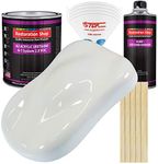 Restoration Shop - Pure White Acrylic Urethane Auto Paint - Complete Gallon Paint Kit - Professional Single Stage High Gloss Automotive, Car, Truck Coating, 4:1 Mix Ratio, 2.8 VOC