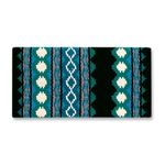 Mayatex Riverland Saddle Blanket, Black/Teal/Ocean Blue/Show Turquoise/Soft Turquoise