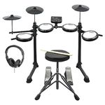 Axus AXK4 Electronic Drum Kit Starter Pack for Beginners with Quiet Mesh Drum Pads, Sticks, Stool and Headphones