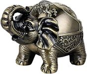 YANXUS Decorative Windproof Ashtray with Lid Vintage Elephant Cigarettes Ashtray for Outdoors Indoors Metal Smoking Ashtray Fancy Men Women