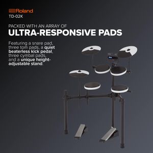 Roland Electronic Drum Kit TD-02K – Compact Digital Set