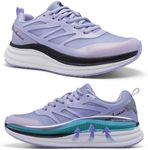 Women's Orthopedic Diabetic Wide Road Running Shoes: Supportive Plantar Fasciitis Hammer Toes Pain Relief Heel Spur Walking Shoes, Lightweight High Arch Stylish Trail Sneakers Purple Size 7.5