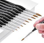 Fuumuui Kolinsky Sable Watercolour Brushes,Miniature Art Brushes for Fine Detailing & Art Painting,For Watercolour, Acrylic, Models, Nail, Oil