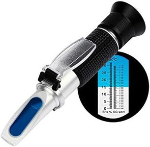 Beer Wort Refractometer,V-Resourcing Brix/Specific Gravity Refractometer for Beer Brewing, Dual Scale(Brix 0-32%, SG Wort 1.000-1.130)