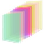 TOTiyea 20 Pieces 11IN x 8.5IN Colored Overlays for Dyslexia, Dyslexia Reading Sheets, Colored Transparency Sheets for Early Readers, Dyslexia Tools 丨School Supplies