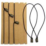 Traveller's Notebook Elastic Bands - Leather Journal Refill Connection Band Straps Replacements - 5 Pack of Jump Bands with Toggles for Leather Journals and Standard TN Travellers Notebooks