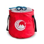 Mi Adventure Changing Bucket - Red | Collapsible Changing Mat, Durable and Waterproof with Strong Stitch Carrying Straps Doubles as The Perfect Beach Bag or Outdoor Sports Equipment Container