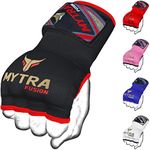 Mytra Fusion Kids Hybrid Boxing Inner Gloves Hand Wraps Gel Padded Punching Boxing MMA Muay Thai inner Gloves (Black, Junior)