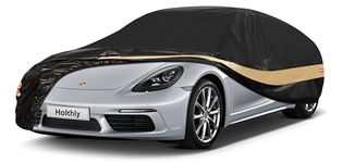 Holthly Car Cover Waterproof All Weather for Automobiles, Outdoor Heavy Duty Full Exterior Covers with Cotton Lined, Fit for Porsche 718, Cayman, Boxster, Audi TT,etc.(165 to 178 Inch)