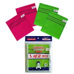 NOPIGO Towel The Original Korean Exfoliating Mitt Body Scrub Green(2) & Red (2) -4 Pack