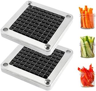 WICHEMI Replacement Chopper Blade 3/8" Blade Commercial Vegetable Chopper Stainless Steel Onion Chopper Dicer Blades and Pusher Block for Tomato Dicer French Fry Cutter (2 Pack)