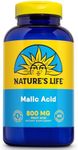 Nature's Life Malic Acid Supplement 800 mg - Healthy Muscle Function and Cellular Energy Support - Dietary Fruit Acid - 60-Day Money Back Guarantee, Lab Verified - 250 Servings, 250 Capsules