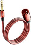 Firbido 1/4 Inch TRS to XLR Male Cable 15 FT, XLR Microphone Cable Balanced XLR to Quarter inch Mic Cable for Shure SM/Shotgun Microphone, Mixer, Amplifier