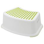 Ikea VARIERA PP Plastic, Synthetic Rubber Children's Stool, [White, Green]