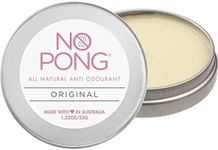 No Pong - Original - All Natural Deodorant, Plastic-Free, Paraben-Free, Aluminum-Free, For Men and Women, 35g cream