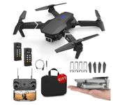 Echokart E88 Drone camera 4K 1080P HD Dual Camera One Key Start, Emergency Stop, Headless Mode, Carrying Case, Obstacles 360° Flip With Aerial Photography Drone Multicolor