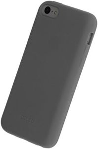 doupi PureColor Funda Compatible con iPhone 5C, Protectora de Ajuste sólido Cover de Silicona Goma Shell Cubierta Protectora, Negro