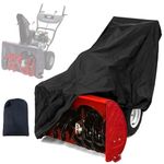 Snow Thrower Cover Waterproof Snow Blower Cover 600D Oxford with Windproof Buckles and Elastic Cord for Outdoor Electric All Weather Protection Universal Size 55" L x 44" H x 32" W