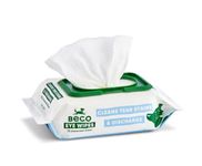 Beco Dog Eye Wipes - 1 Pack of 70, For Eye Discharge & Tear Stains, Gentle Cucumber & Chamomile Plant-Based Pet Grooming Wipes, Fragrance Free