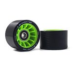 B BREAKFREE 59x38mm 8 Pieces 90A with Bearings and Mounting Tools Roller Skate Wheels,Durable Wear-Resistant-Well Rebound Wheels for Indoor or Outdoor Double Row Skating (Green)