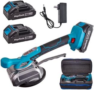 MoJoTools Cordless 2-in-1 Tile Vibration & Leveling Machine – 18,000 RPM, 6-Speed, LCD Display, 14 cm Suction Pad, 2×21V Batteries Included – Professional Tiling Tool for Floor & Wall