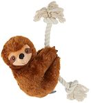 Fringe Studio Dog Toy, Brown Sloth On A Rope-Plush Pet Toy (289373)