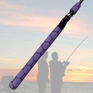 SoftShrink Honeycomb Pattern Heat Shrink for Pool Cue, Knife Handle - Long-Lasting, Seamless Fit (40mm Dia. x 1.6m Long, Purple)